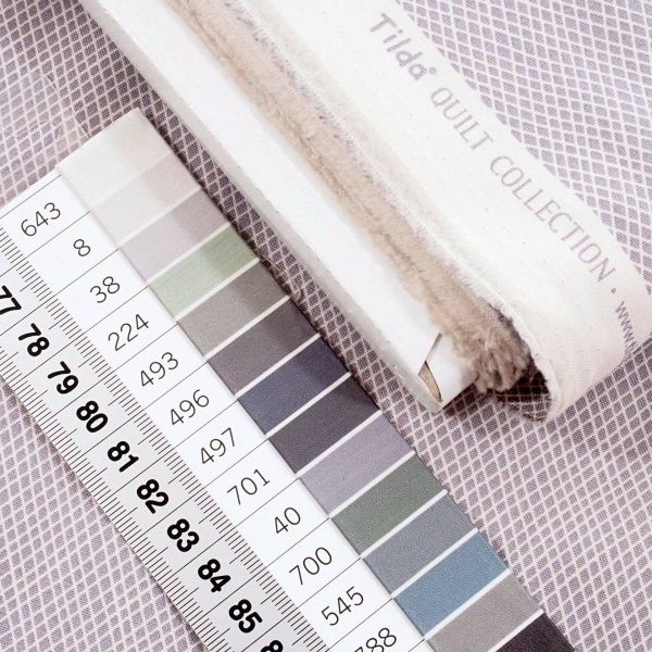 Tilda Classic Basic Criss Cross Grey - Karo Gitter grau