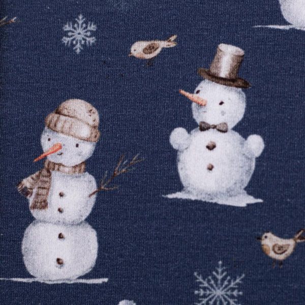 Sweat mit Schneemann blau - French Terry Snowman Beyond Nordic