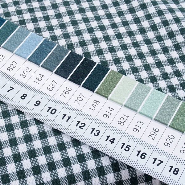 SALE - Baumwolle Vichy Karo 5mm dunkelgrün – Georgsdorg von Swafing