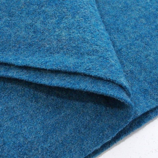 Klassischer Walkloden aus 100% Wolle türkis petrol – Wollwalk Naomi melange von Swafing