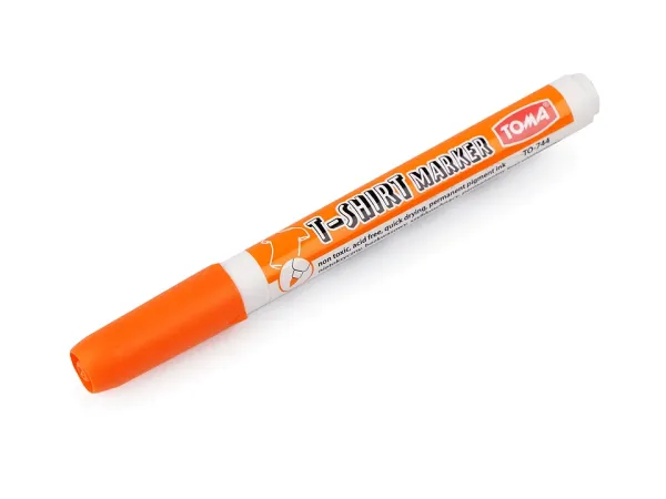 Textilstift Stoffmalfstift orange 1mm breit für helle Stoffe - Stoffmalfarbe Stift