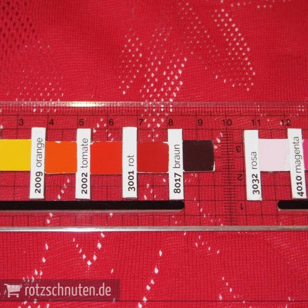 Bio Strick von Lillestoff – zarter Lochstrick ZAIRA in rot