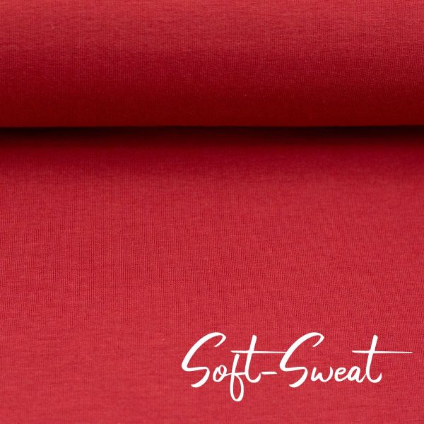 Soft Sweat Rotwein Bordeaux – angerauter EIKE von Swafing | Deep Claret