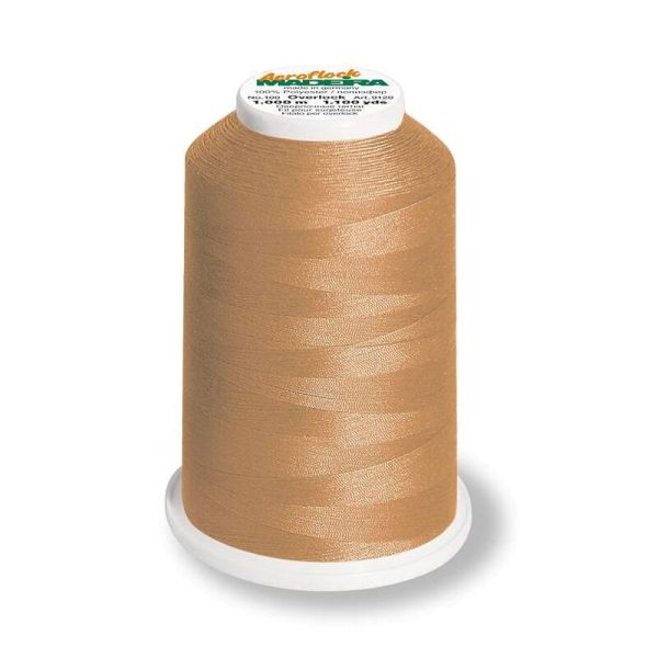 Aeroflock 100 beige - 1000m Bauschgarn von Madeira - Overlock Garn