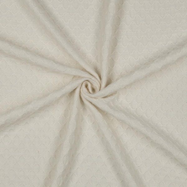 Cotton Knitted Jacquard natural – Strukturstrick aus Baumwolle