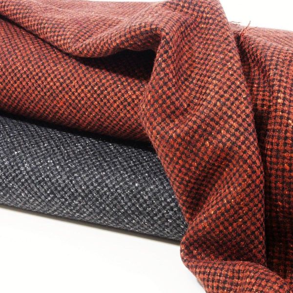 Wollstoff für Jacken Mäntel Röcke Ponchos - Wolle Mix Alberto anthrazit grau