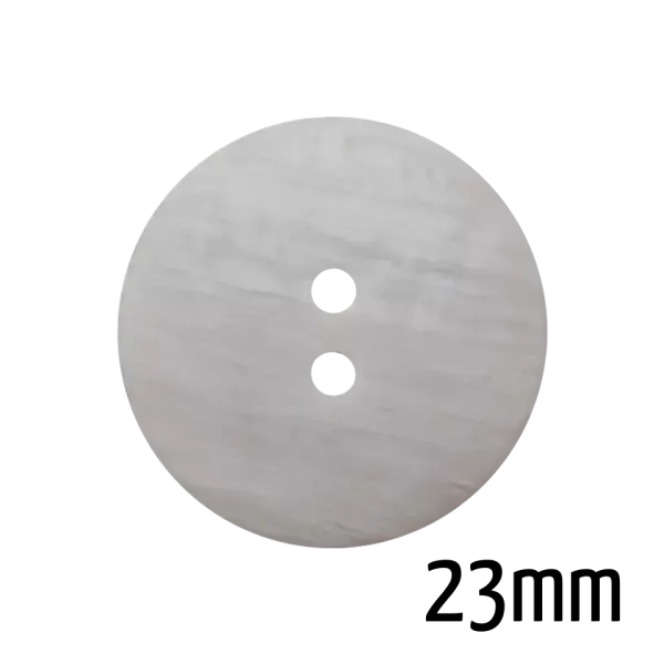 Polyesterknopf hellgrau melange 23 mm 2-Loch waschbar bis 40°