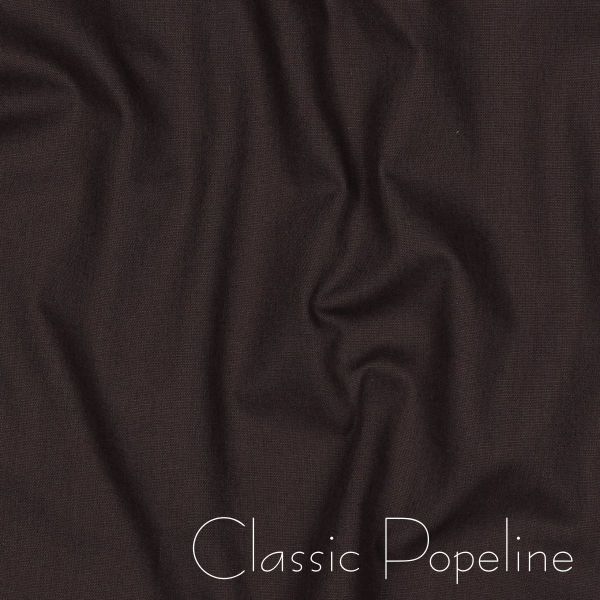 Baumwollstoff uni dunkelbraun - Baumwolle Popeline – Cotton Poplin dark brown
