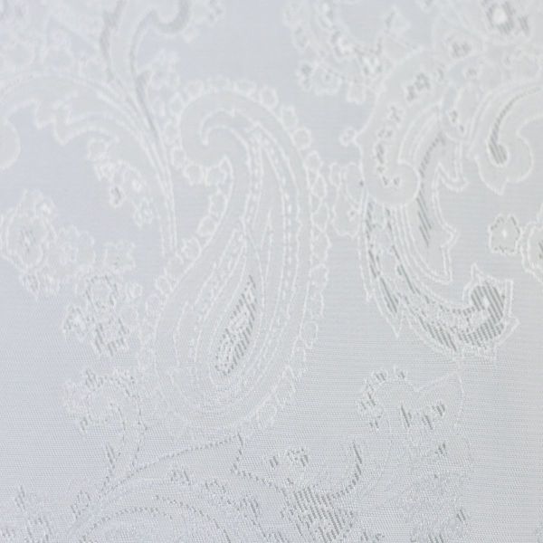 Filati Jacquard-Futterstoff weiß mit Paisley – Swafing