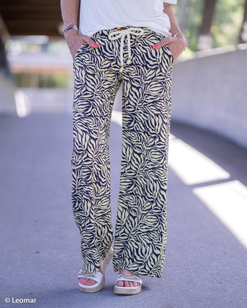 Viskose Webware Animal Print dunkelblau - Serie Zebra Jungle von Swafing