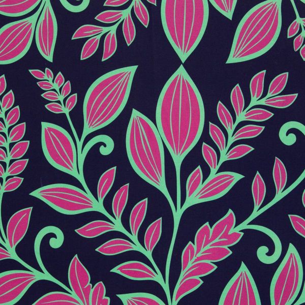 Deko Baumwollstoff Simply Sunshine dunkelblau pink mint von Lillesol & Pelle