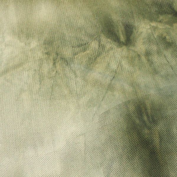 feiner weich fließender Mesh Tüll Batik oliv khaki für Tücher Cropp Tops & Oversize Shirts