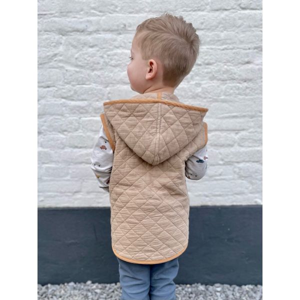 Baumwolle Musselin Stepper beige für Decken Westen Jacken – Double Gauze Quilt sand