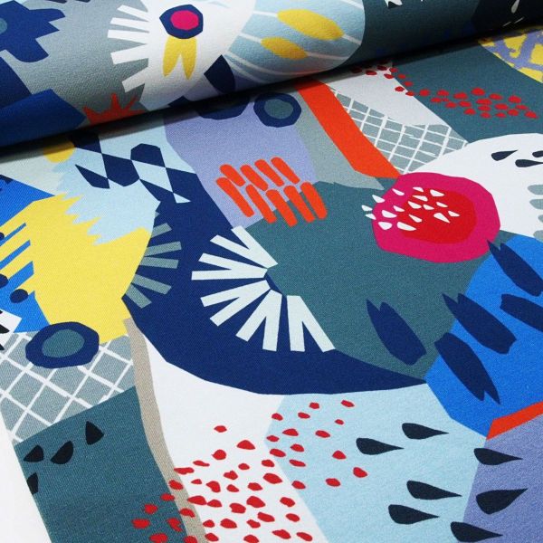 Modal Sweat Abstrakt gemustert bunt – French Terry Attitude 2.0 by Lila-Lotta von Swafing