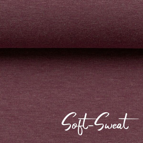 Soft Sweat uni lila meliert - HEIKE Melange von Swafing