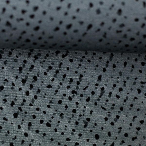 Sweat grau mit Punkten Klecksen - French Terry Ready to Play Kombistoff von Thorsten Berger