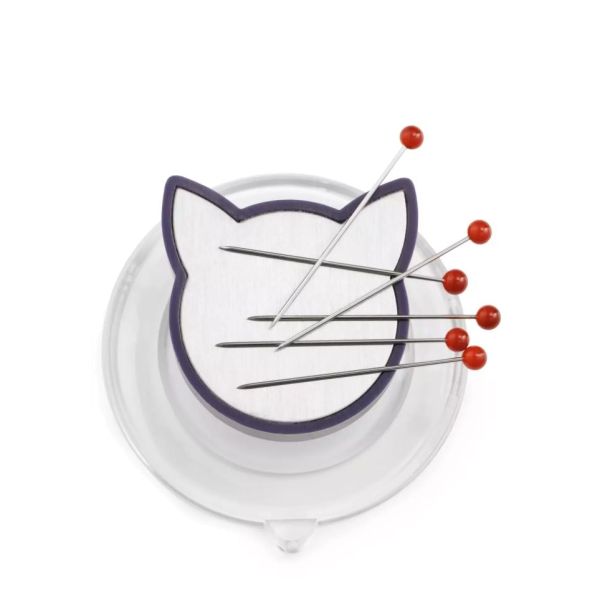 Nadelmagnet Katze für deine Nähmaschine - mit Saugnapf magnetisch