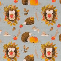 Jersey Igel Iggi graublau – Herbst Laub Äpfel Schnecke Erdbeeren Jersey Igel Iggi graublau – Herbst Laub Äpfel Schnecke Erdbeeren