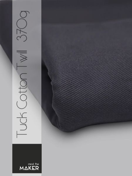 TUCK COTTIN TWILL in dunkelgrau - 370g aus Baumwolle von Mind the Maker