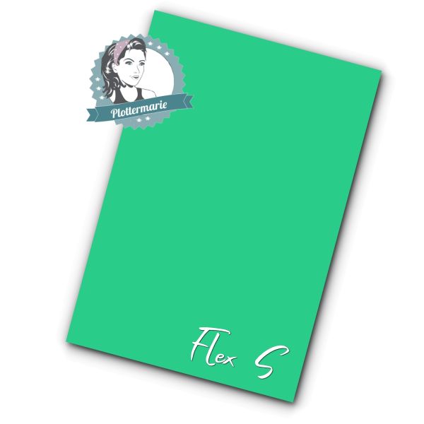 Flexfolie für Textildruck mint grün A4 - Plotterfolie von Plottermarie Flex S Premium 80µ