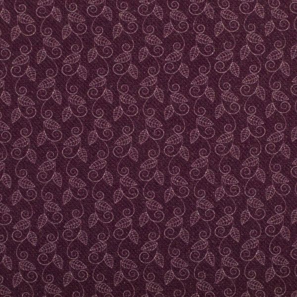 Swafing Else Baumwoll-Webware aubergine – kleines Rankenmuster