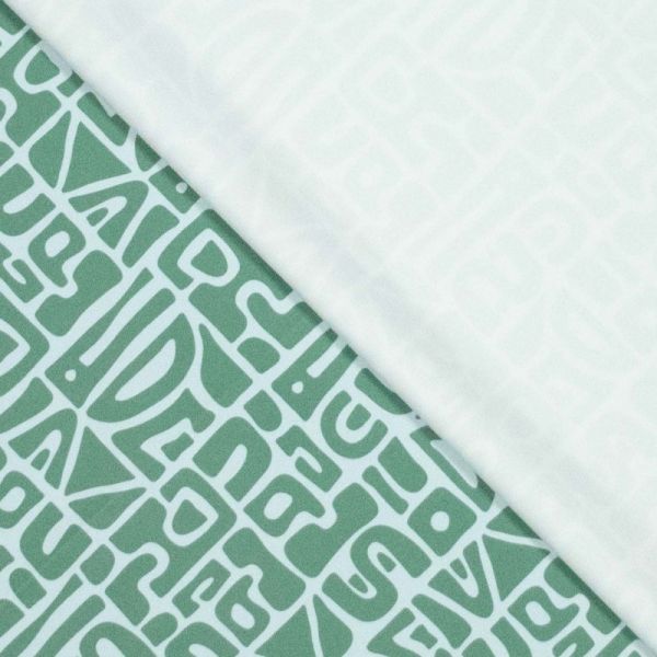 YOGA STRETCH Abstrakt mint grün - Funktionsjersey für Sportbekleidung geometrische Muster
