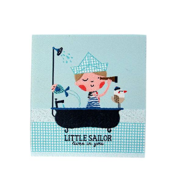 Bügelbild Little Sailor Badewanne Möwe - Applikation zum Aufbügeln