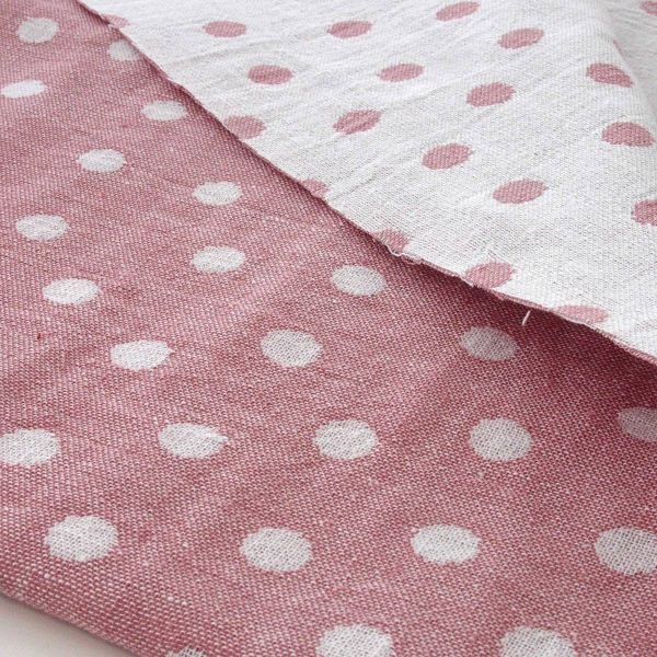 Baumwolle Musselin Jacquard Punkte altrosa weiß – Doubleface Dots rose