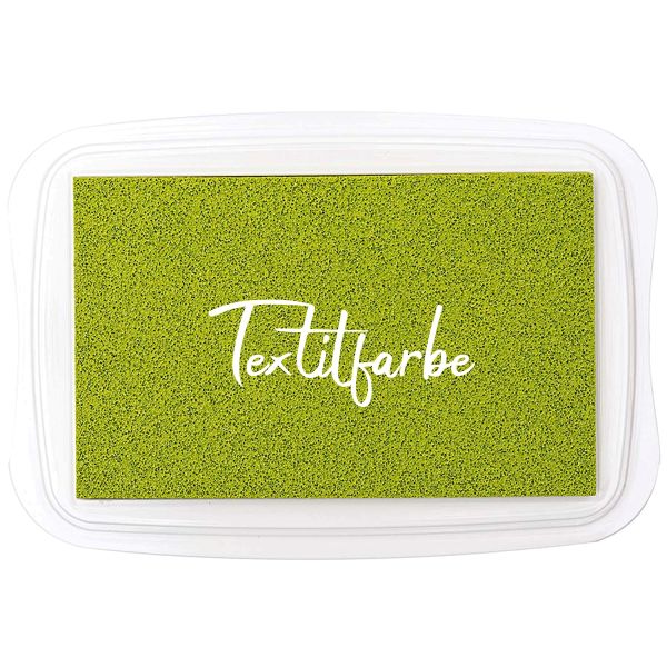 Stempelkissen Textilfarbe hellgrün • Textilstempelkissen für Stoffe green