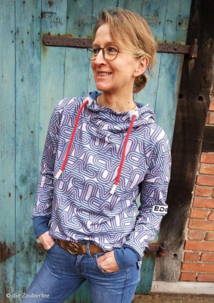 Sweat Retro grau blau - French Terry Casual by Thorsten Berger Edgy von Swafing