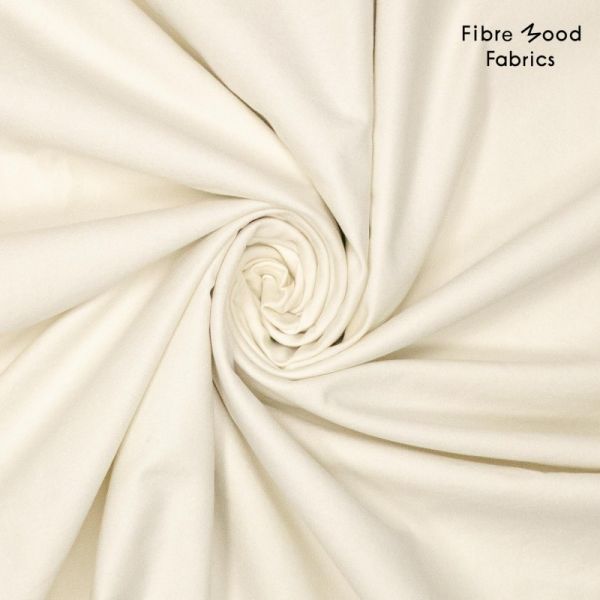 Baumwoll Twill Denim creme – elastischer Jeansstoff in Ecru aus der Fibre Mood Edition 26