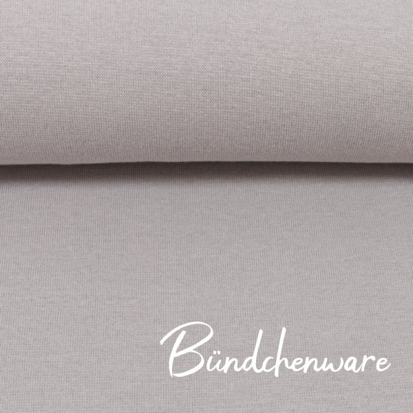 Bündchen glatt im Schlauch hellgrau - HEIKE von Swafing
