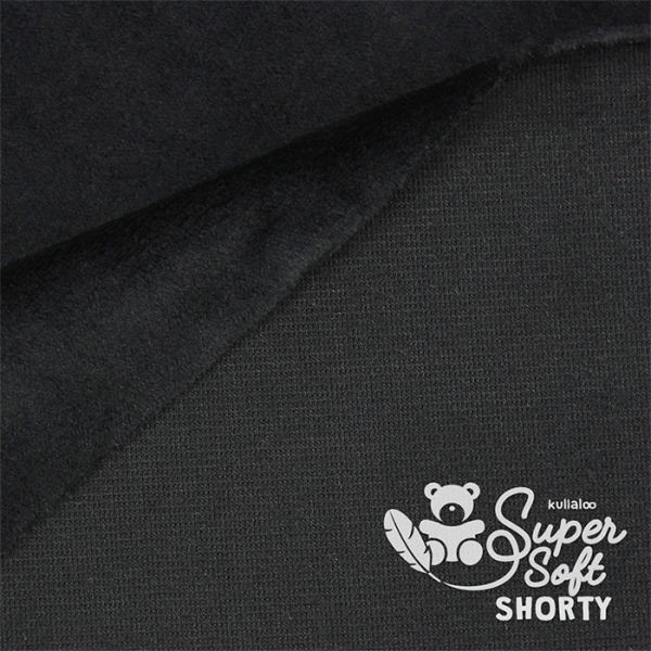 Kullaloo Plüsch SuperSoft Shorty schwarz - Silky Minky Kuschel Nicki 100x75cm