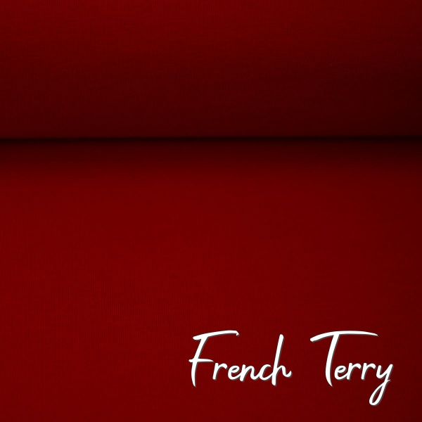 Sweat uni dunkelrot - French Terry MAIKE von Swafing