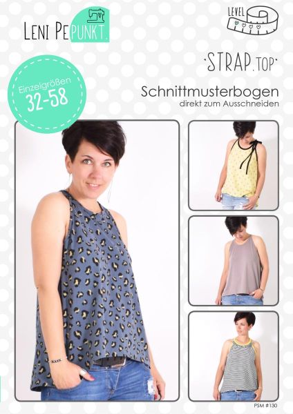Schnittmuster STRAP.top - süßes Neckholder Top Sommershirt Gr. 32-58