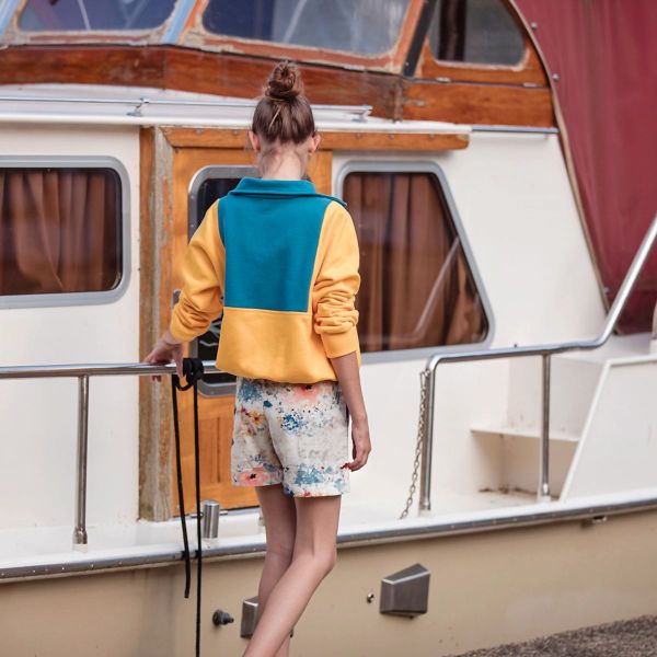 French Terry 3-Faden in Lagunenblau petrol - Überbreite (2,15m) von See You At Six