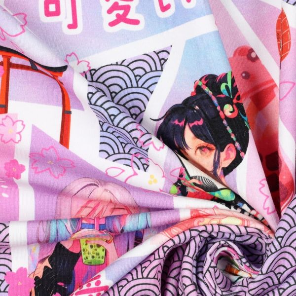 Jersey Manga Japan Sushi Mochi Kawaii Asia Anime flieder pink violett