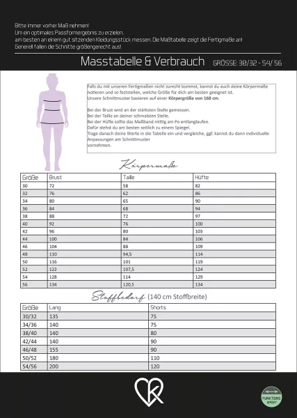 Schnittmuster SPORT Tights #2 Leggings in 2 Längen von KiBaDoo Gr. 30-56