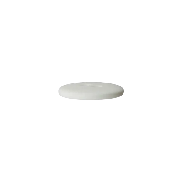 Weißer Knopf 15 mm aus Polyester mit 2 Löchern