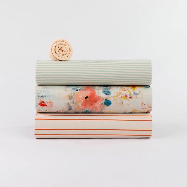 edler Leinen Viskose Mix mit Blüten - Roses on Canvas von See You At Six