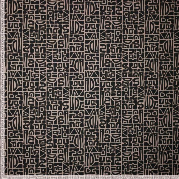 YOGA STRETCH Abstrakt dunkelbraun - Funktionsjersey für Sportbekleidung geometrische Muster