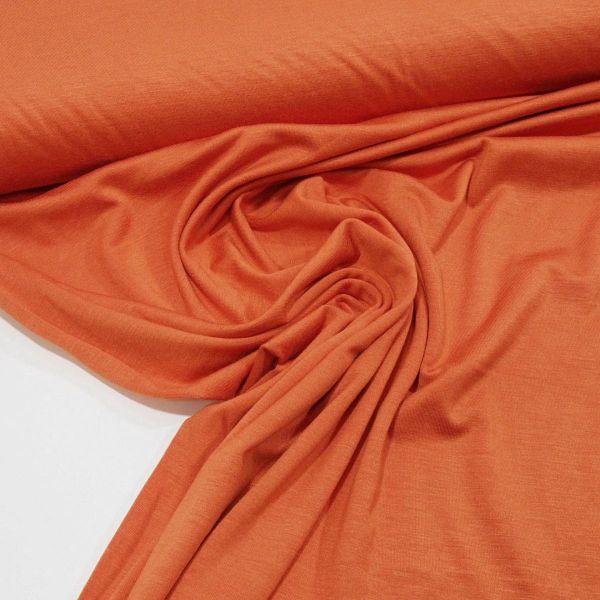 Viskose Jersey knitterfrei aus Bambus orange - cold bamboo jersey knit