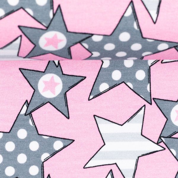 Jersey Sterne Punkte Streifen rosa – Serie Heavenly Friends by Steinbeck von Swafing