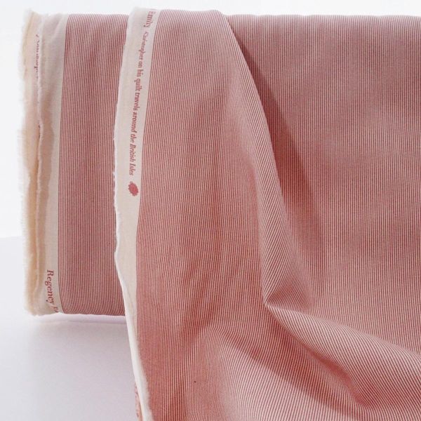 Baumwolle Jane feine Streifen altrosa creme - Regency Romance by moda