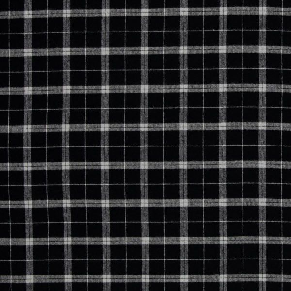 Flanellstoff Maverick kariert schwarz weiß – aus reiner Baumwolle von Swafing