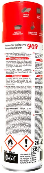 Odif 909 Kleber für Stoffe - Stoffkleber permanent 250ml