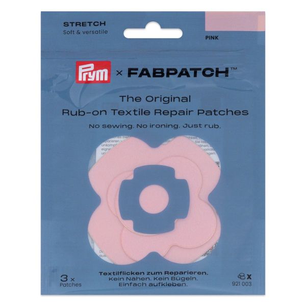 Prym x FabPatch Stretch Reparaturflicken rosa 3 Stück