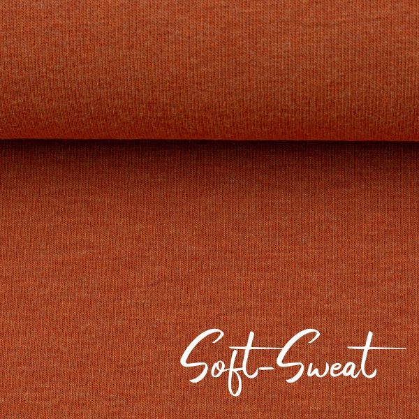 Soft Sweat uni terracotta meliert - HEIKE Melange von Swafing