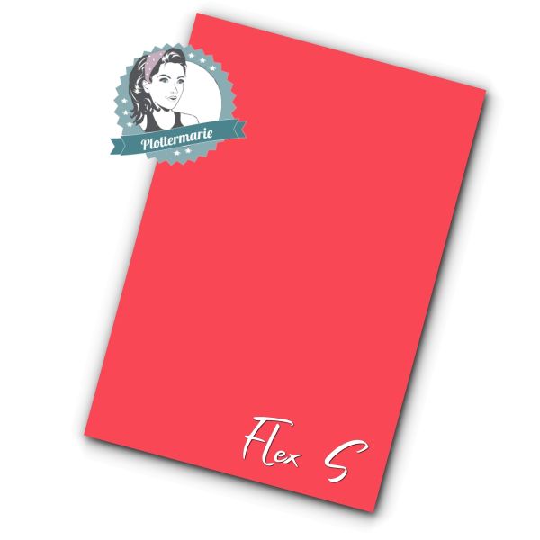 Flexfolie für Textildruck hibiskus pink A4 - Plotterfolie von Plottermarie Flex S Premium 80µ