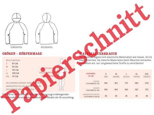 Schnittmuster HERR TONI • Raglan Kapuzensweater von Studio Schnittreif • Gr. S-XXL Hoodie